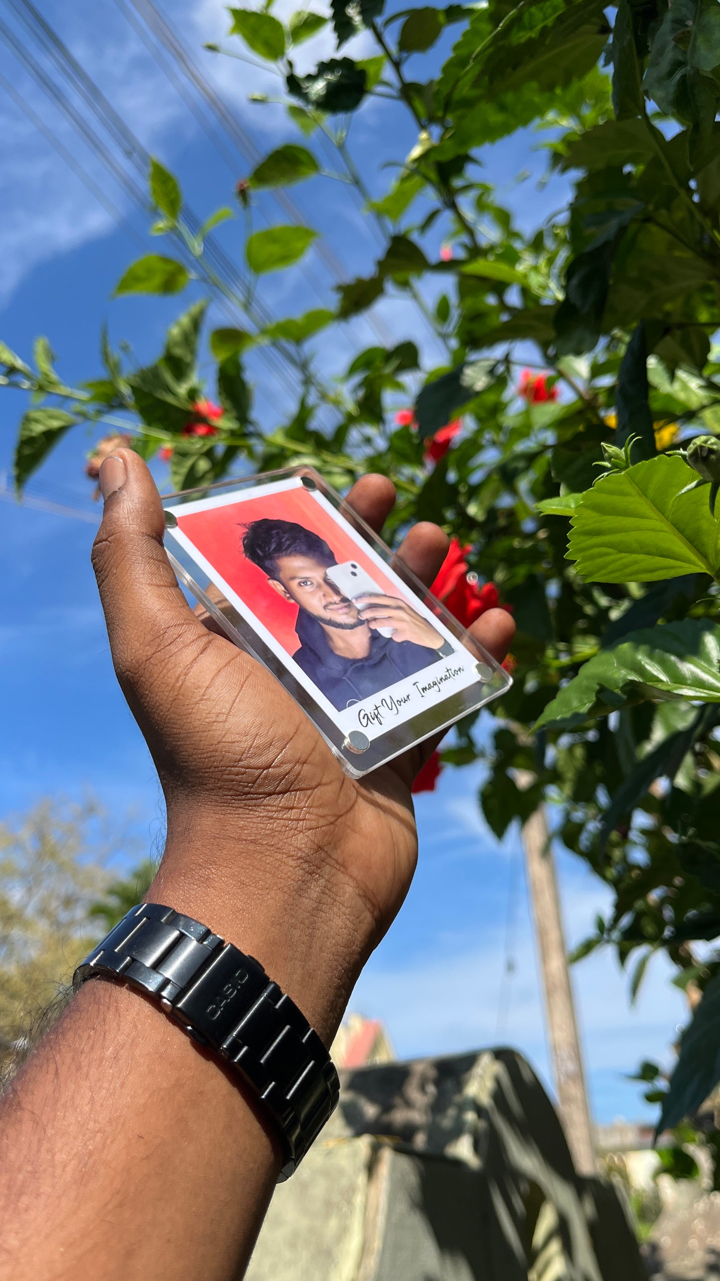 Polaroid fridge magnet