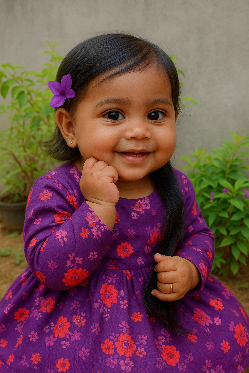 Baby birthday photo