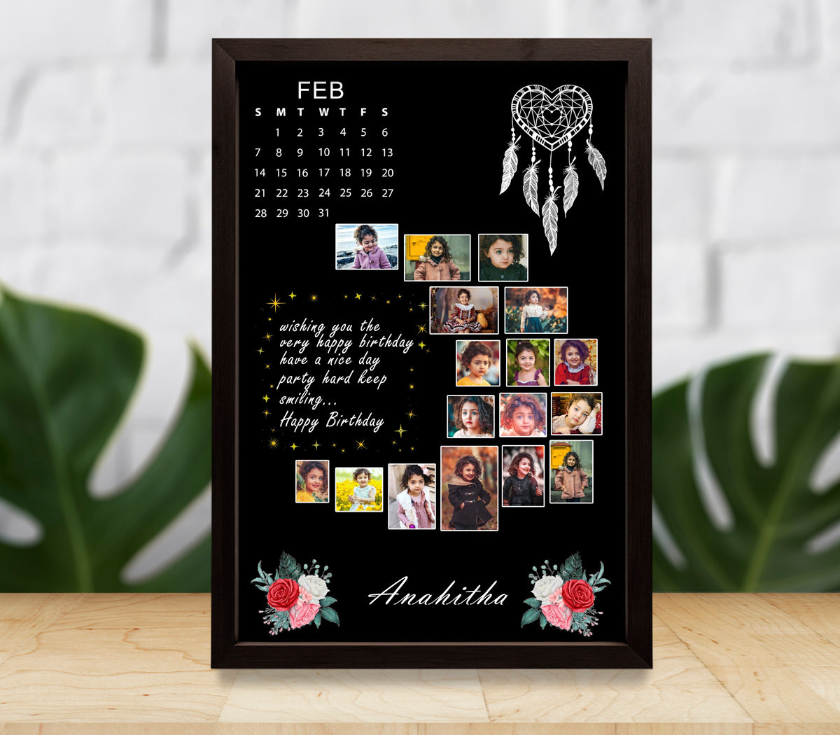 Birthday Frame (Moon Collage)